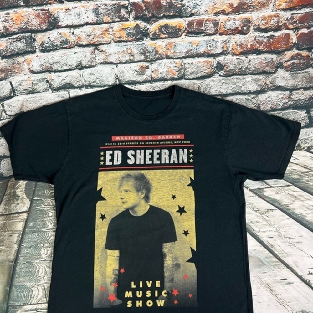 ED SHEERAN Black Band Pop Madison Square Garden Adult Sz. L - Picture 6 of 9